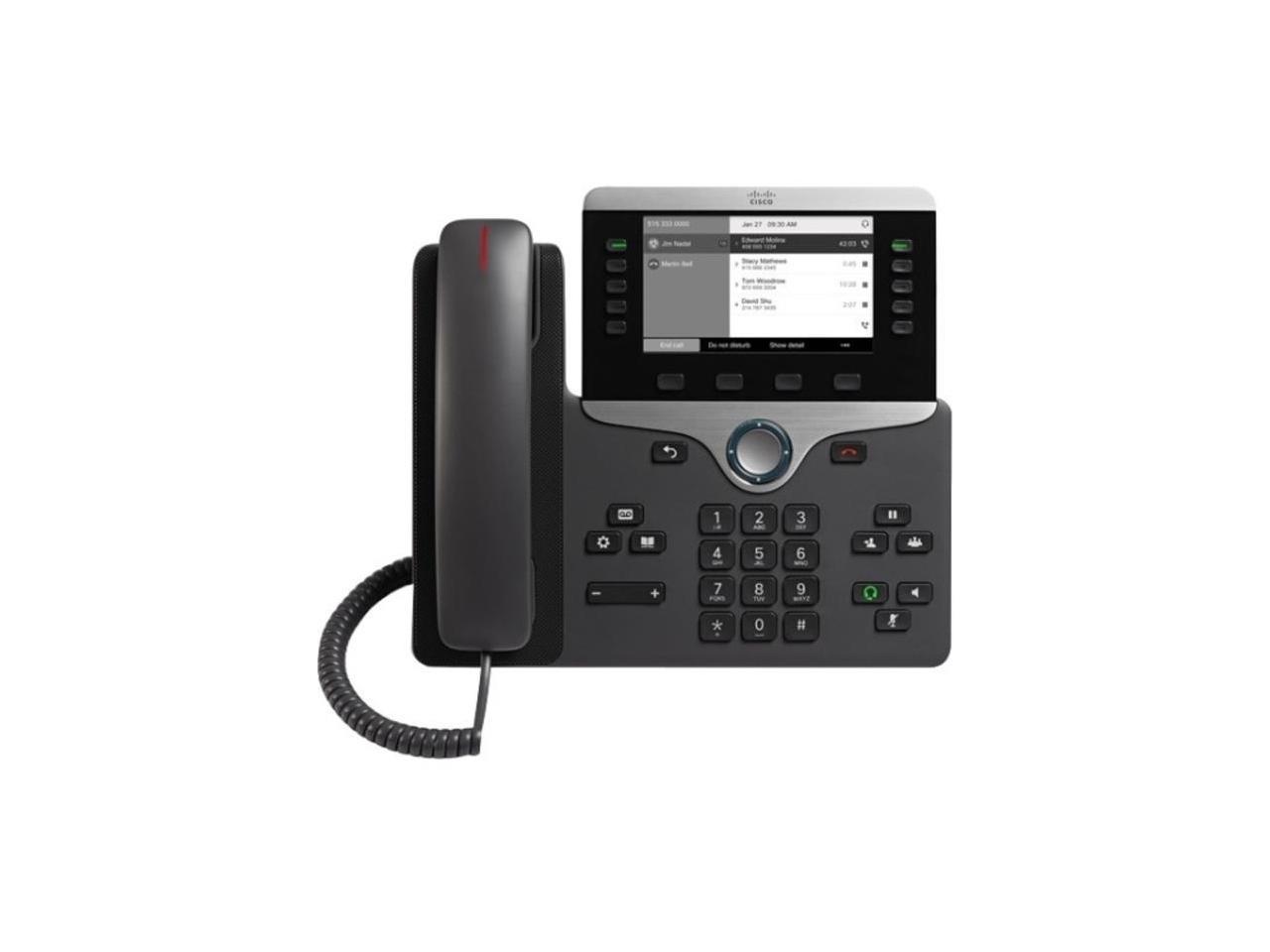 Cisco 8811 IP Phone - Cable - Wall Mountable - Black - VoIP - Caller ID - SpeakerphoneUser Connect License - 2 x Network (RJ-45) - PoE Ports 2