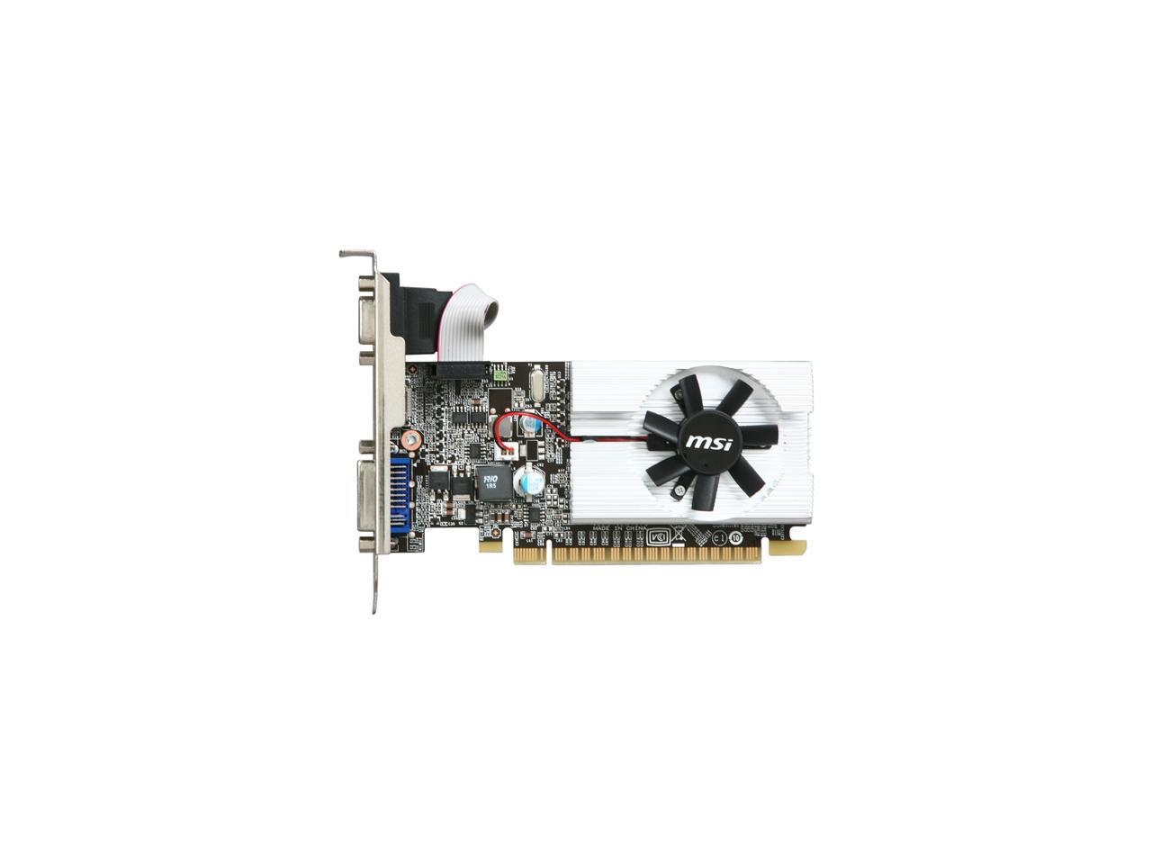 MSI GeForce 210 1GB DDR3 PCI Express 2.0 x16 Low Profile Ready Video Card N210-MD1G/D3 1