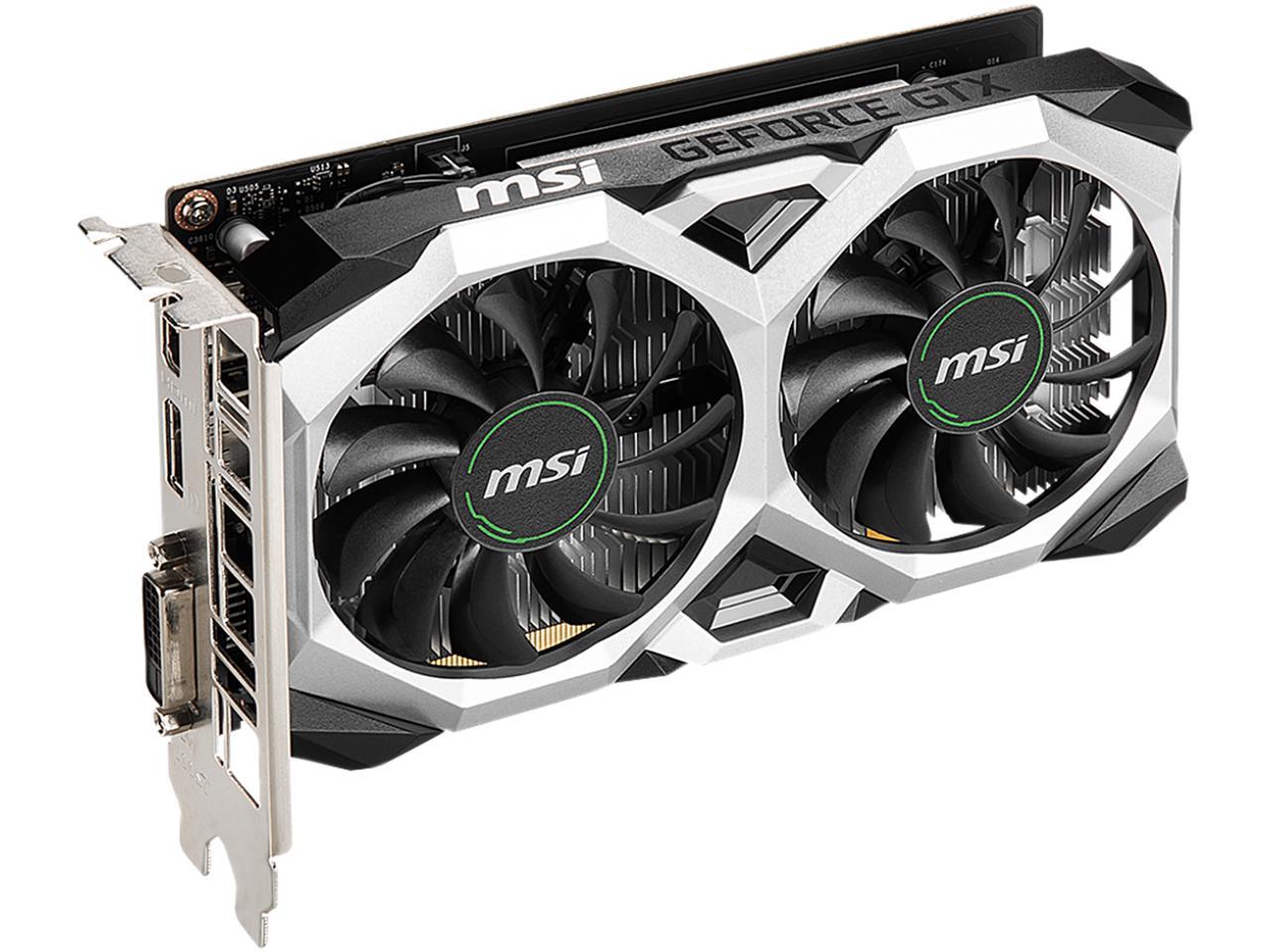 MSI GeForce GTX 1650 4GB GDDR6 PCI Express 3.0 x16 Video Card GTX 1650 D6 Ventus XS OC 1