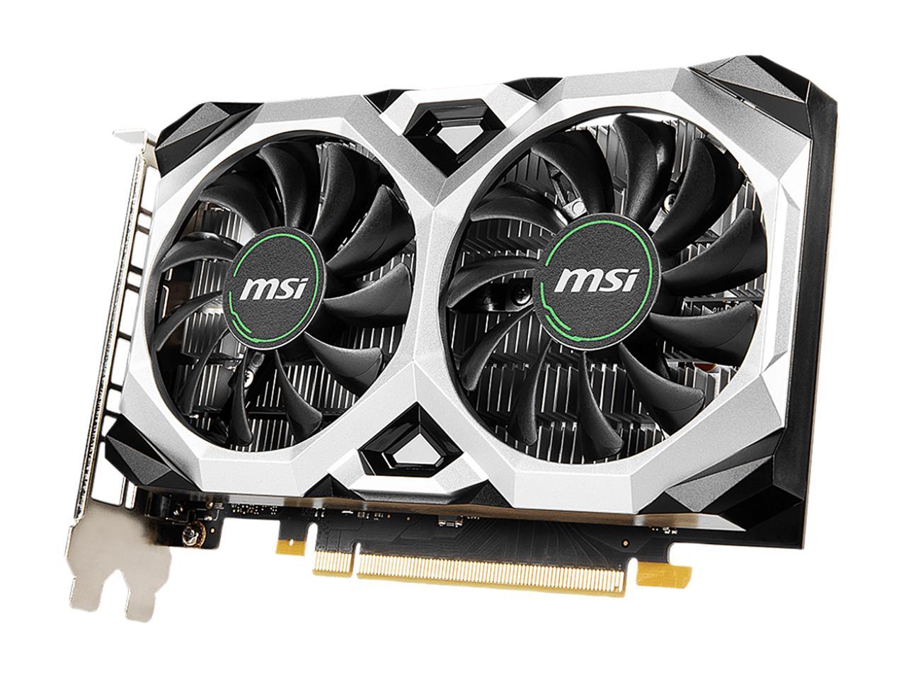 MSI GeForce GTX 1650 4GB GDDR6 PCI Express 3.0 x16 Video Card GTX 1650 D6 Ventus XS OC 4