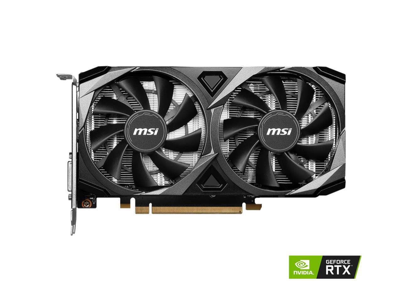 MSI Ventus GeForce RTX 3050 8GB GDDR6 PCI Express 4.0 x8 ATX Video Card RTX 3050 VENTUS 2X XS 8G OC 2