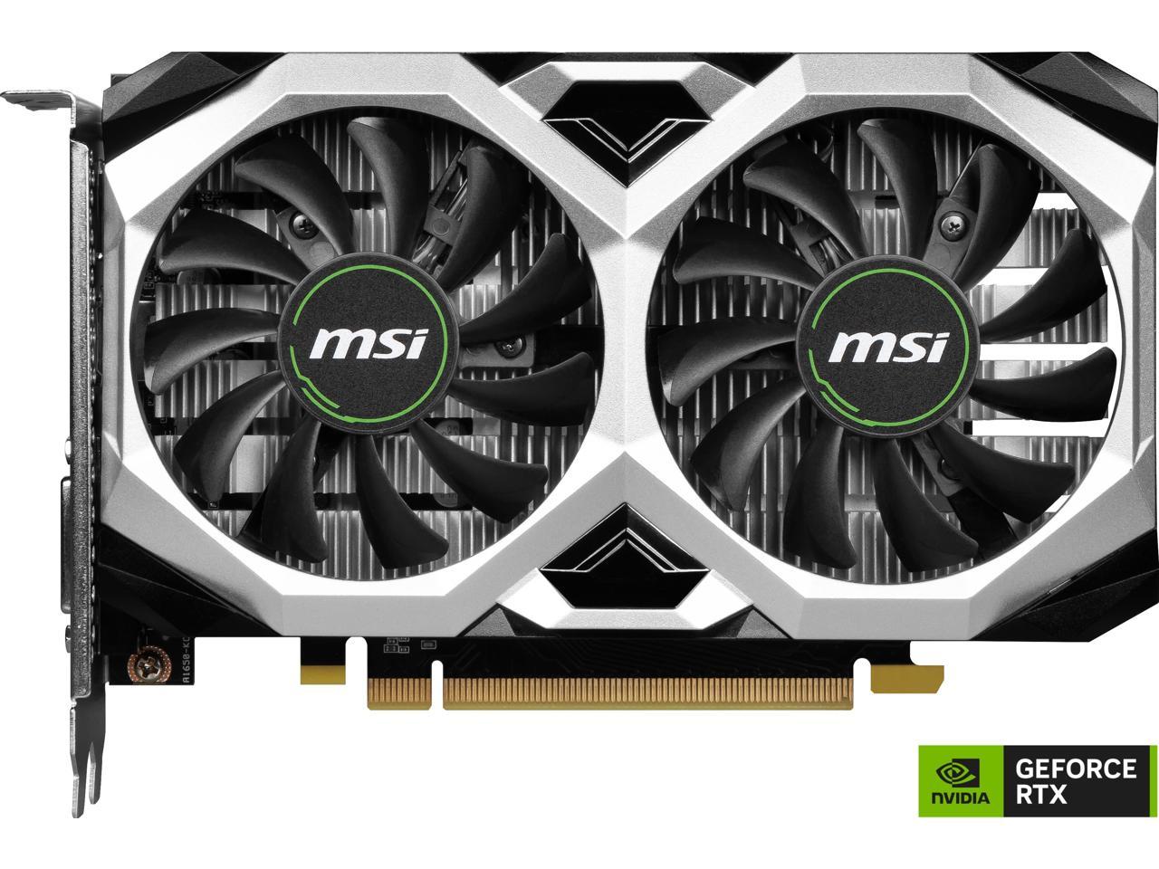 MSI Ventus GeForce GTX 1650 4GB GDDR6 PCI Express 3.0 x16 ATX Video Card GTX 1650 D6 Ventus XS OCV3 2