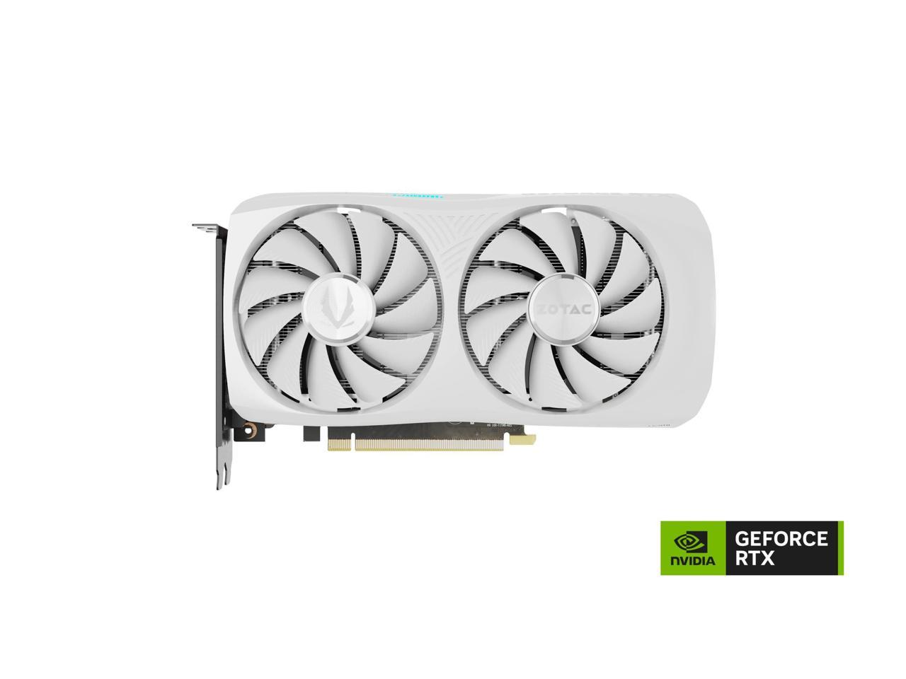 ZOTAC GAMING GeForce RTX 4060 Ti 8GB Twin Edge OC White Edition DLSS 3 8GB GDDR6 128-bit 18 Gbps PCIE 4.0 Compact Graphics Card, IceStorm 2.0 Advanced Cooling, SPECTRA RGB Lighting, ZT-D40610Q-10M 2