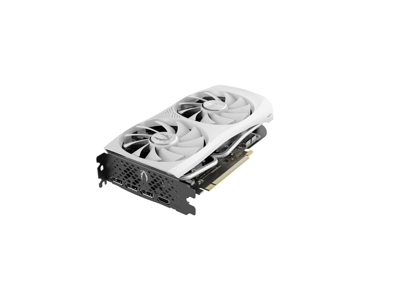 ZOTAC GAMING GeForce RTX 4060 Ti 8GB Twin Edge OC White Edition DLSS 3 8GB GDDR6 128-bit 18 Gbps PCIE 4.0 Compact Graphics Card, IceStorm 2.0 Advanced Cooling, SPECTRA RGB Lighting, ZT-D40610Q-10M 4