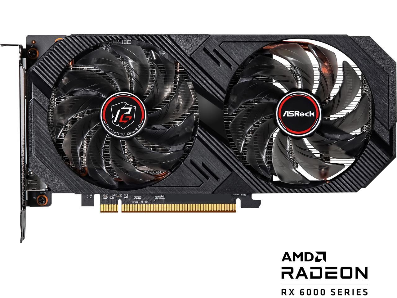 ASRock Phantom Gaming D Radeon RX 6500 XT 4GB GDDR6 PCI Express 4.0 Video Card RX6500XT PGD 4GO 2