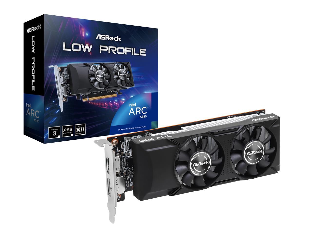 ASRock Low Profile Arc A380 6GB GDDR6 PCI Express 4.0 ITX Video Card A380 LP 6G 5