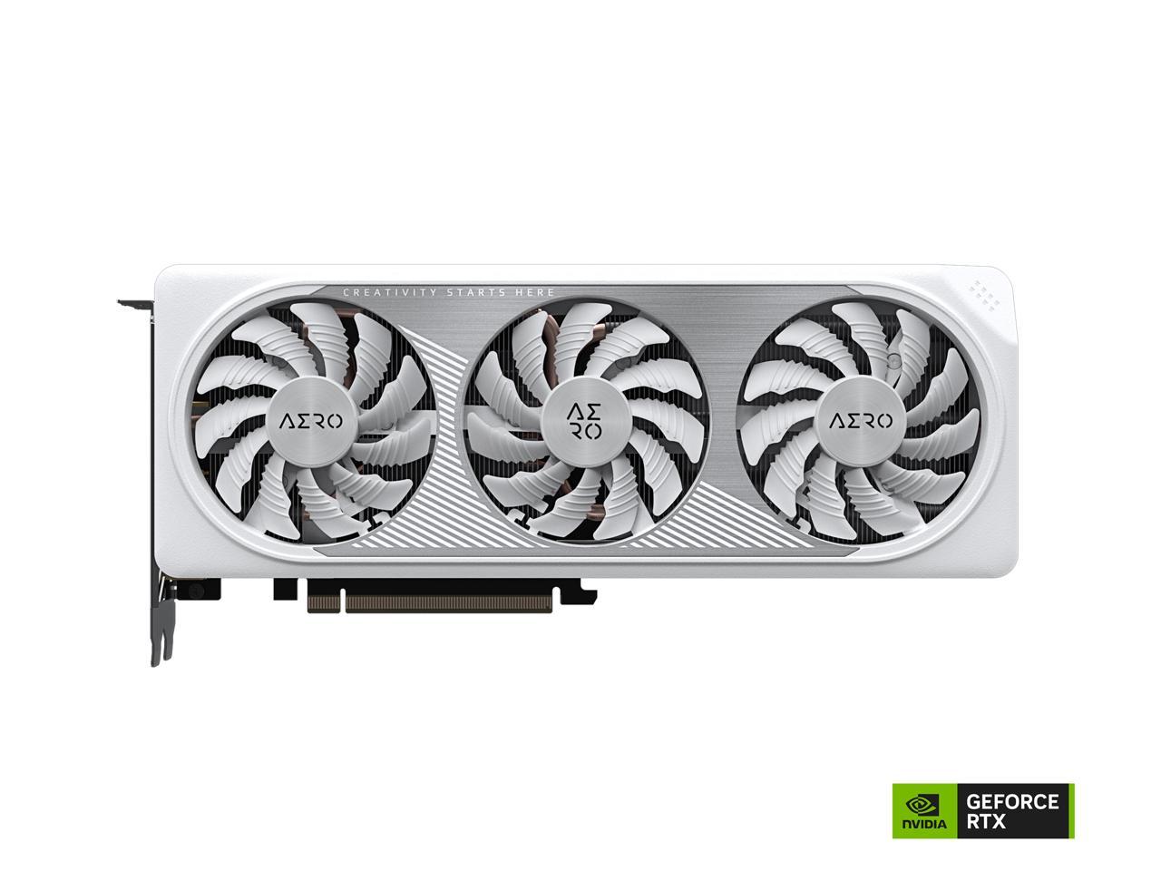 GIGABYTE GeForce RTX 4060 Ti AERO OC 8G Graphics Card, 3x WINDFORCE Fans, 8GB 128-bit GDDR6, GV-N406TAERO OC-8GD Video Card 2