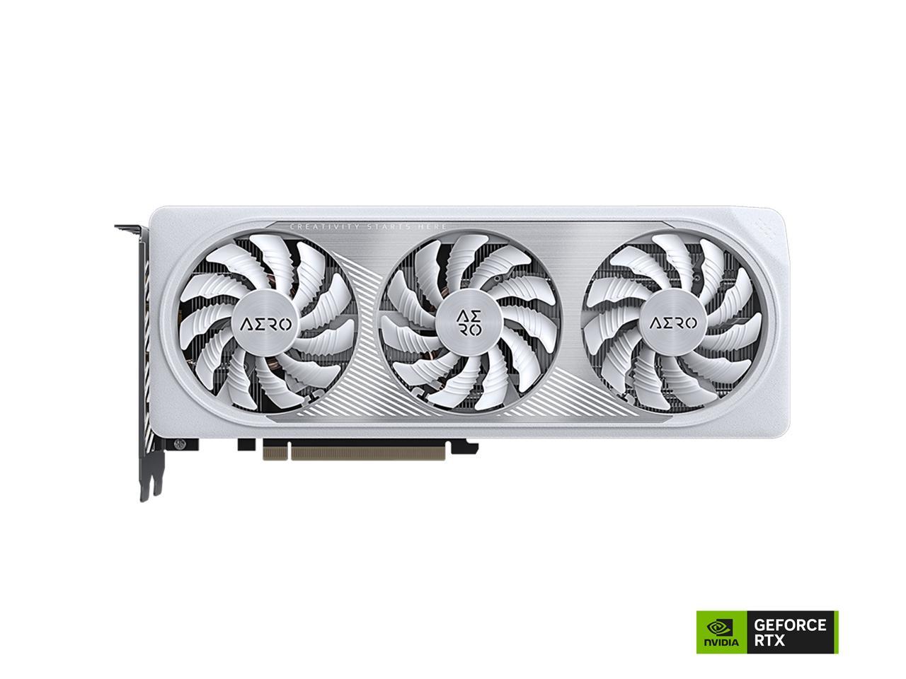 GIGABYTE GeForce RTX 4060 AERO OC 8G Graphics Card, 3x WINDFORCE Fans, 8GB 128-bit GDDR6, GV-N4060AERO OC-8GD Video Card 2