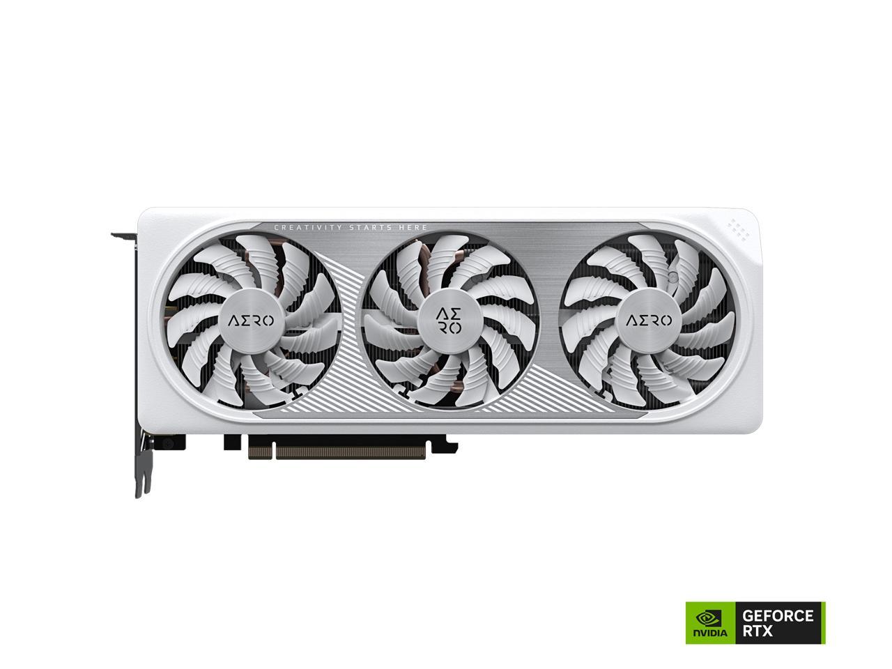 GIGABYTE GeForce RTX 4060 Ti AERO OC 16G Graphics Card, 3x WINDFORCE Fans, 16GB 128-bit GDDR6, GV-N406TAERO OC-16GD Video Card 2