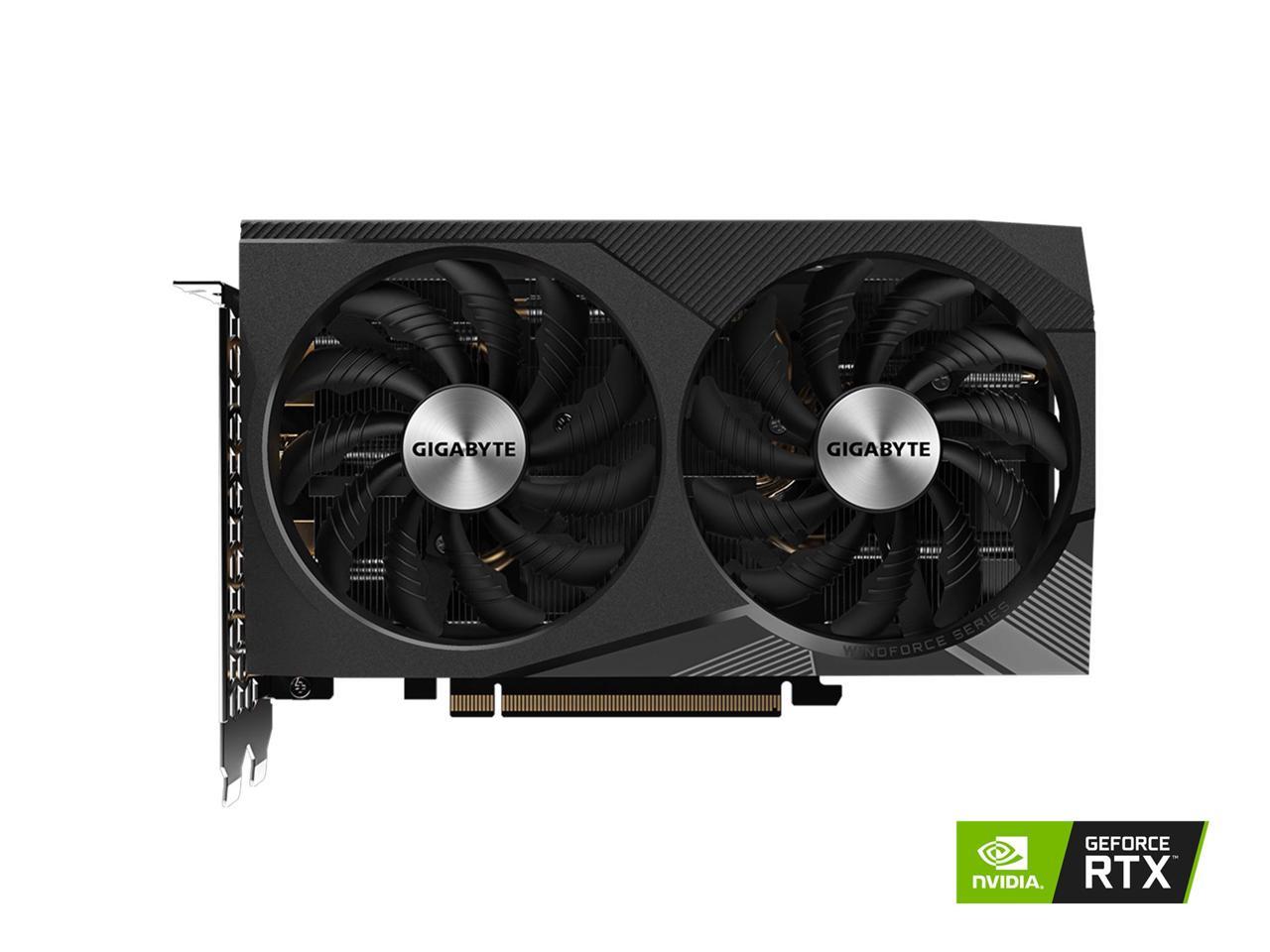 GIGABYTE WINDFORCE OC GeForce RTX 3060 12GB GDDR6 PCI Express 4.0 x16 ATX Video Card GV-N3060WF2OC-12GD REV2.0 2