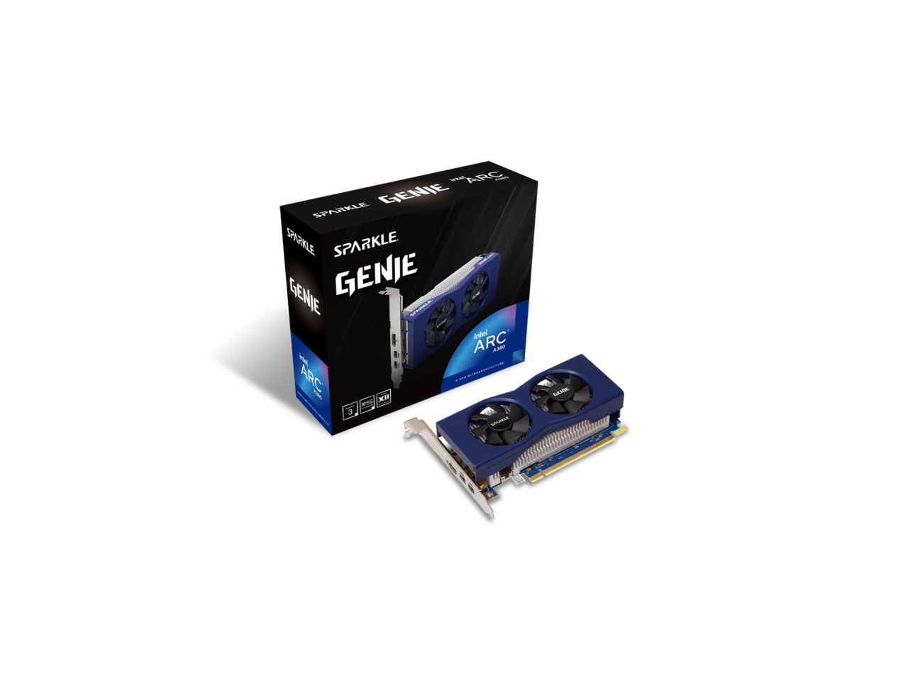 SPARKLE GENIE Arc A380 6GB GDDR6 PCI Express 4.0 ATX Video Card SA380G-6G 5