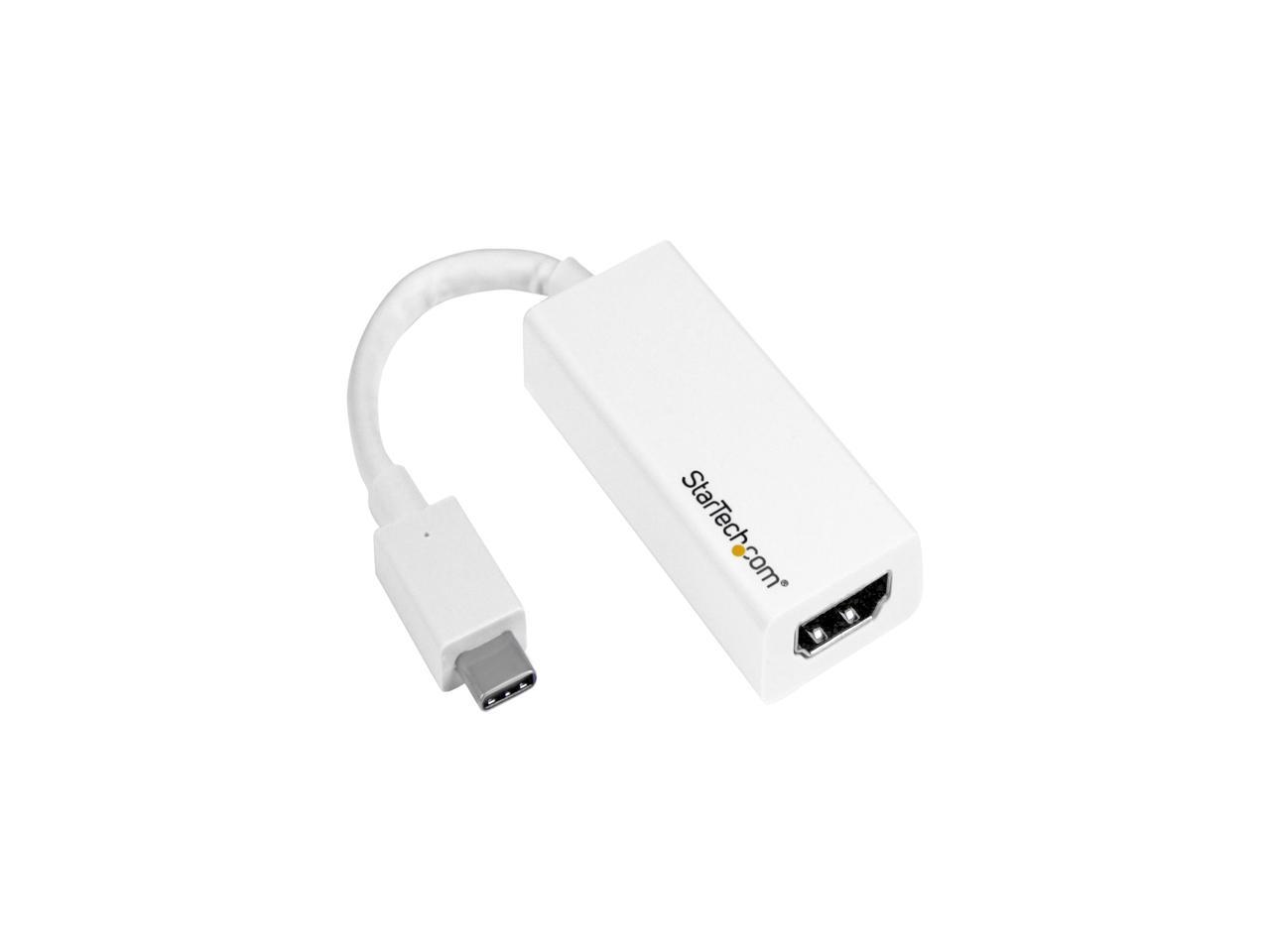 StarTech.com CDP2HD4K60W USB C to HDMI Adapter - White - 4K 60Hz - Thunderbolt 3 Compatible - USB Type C to HDMI Dongle Converter (CDP2HD4K60W) 1