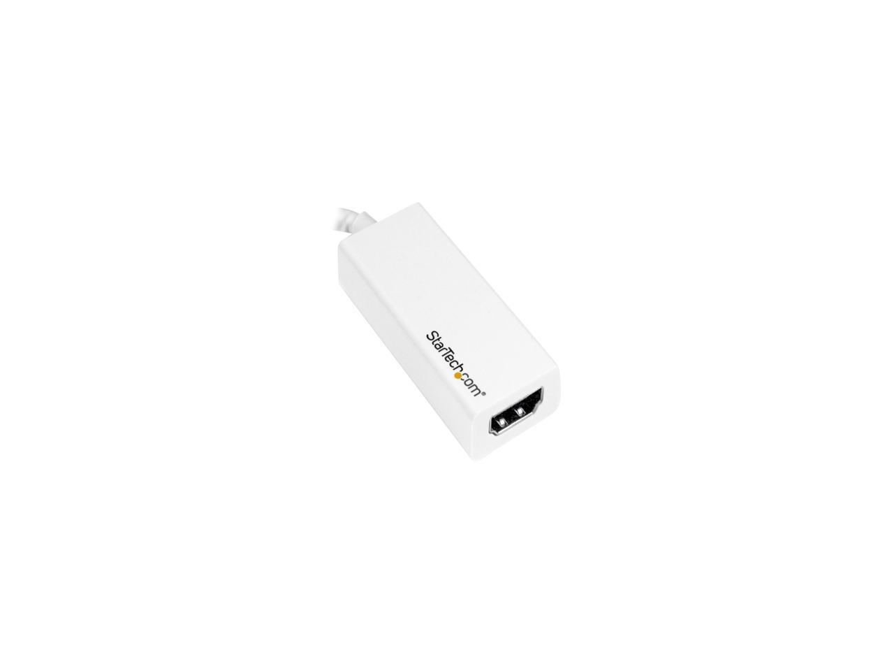 StarTech.com CDP2HD4K60W USB C to HDMI Adapter - White - 4K 60Hz - Thunderbolt 3 Compatible - USB Type C to HDMI Dongle Converter (CDP2HD4K60W) 3