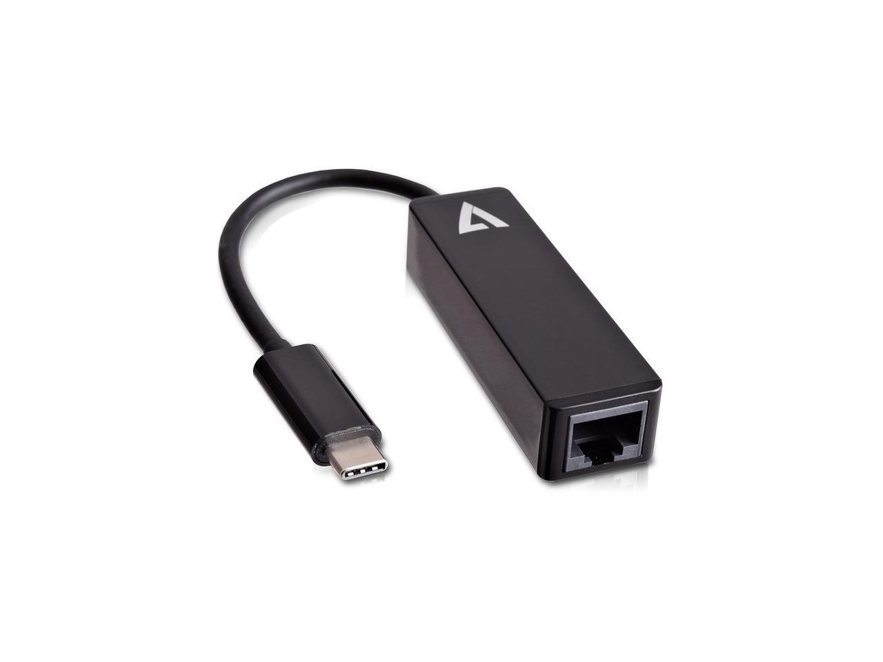 V7 Black Usb Video Adapter Usb-C Male To Rj45 Male 5