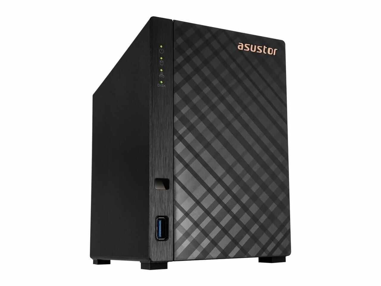 Asustor AS1102TL Drivestor 2 Lite 2 Bay NAS, Quad-Core 1.7GHz CPU, 1GbE Port, 1GB DDR4 (Diskless) 2