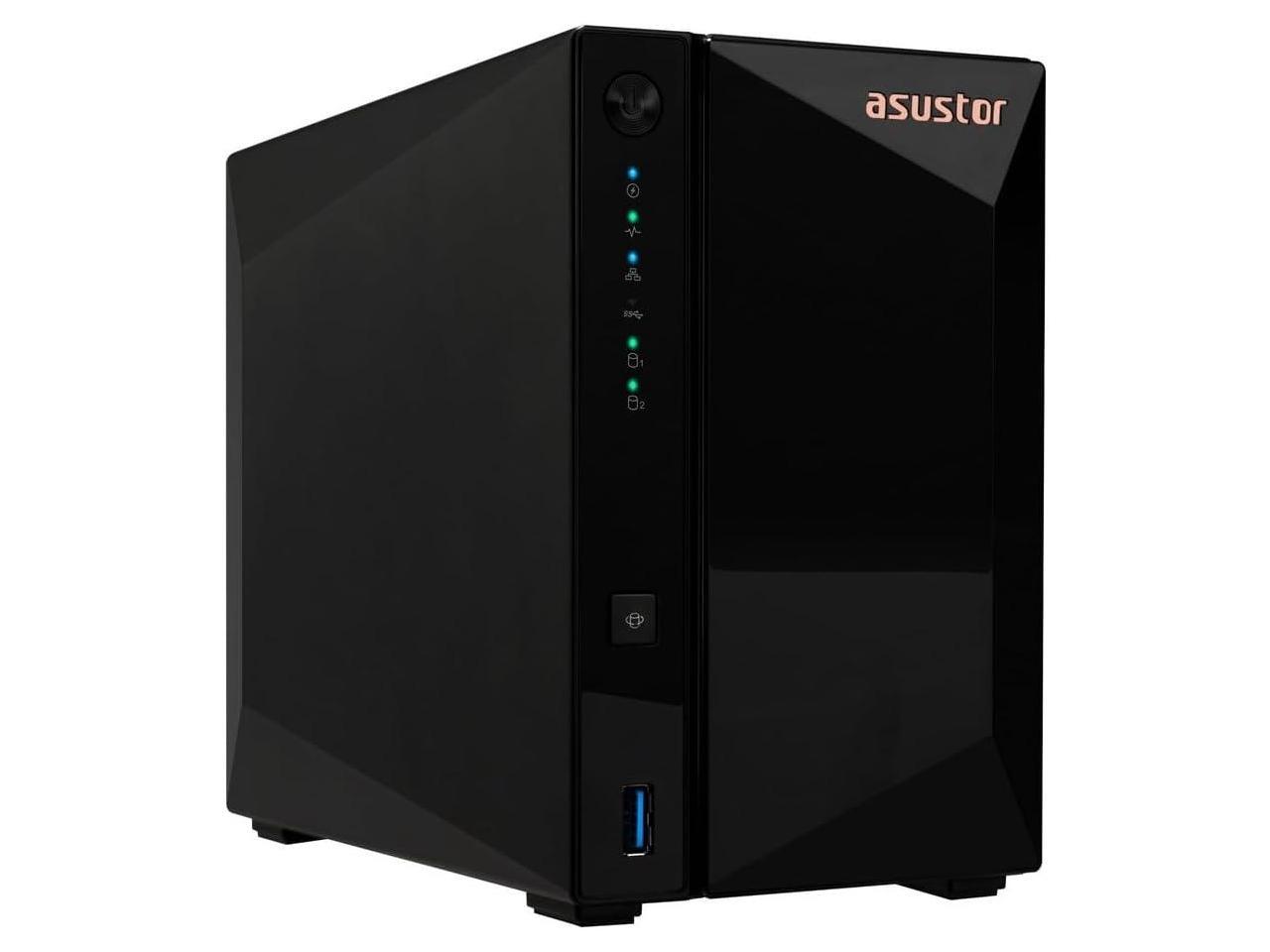 Asustor AS3302T v2 Drivestor 2 Pro Gen2 2 Bay NAS, Quad-Core 1.7GHz CPU, 2.5Gbe Port, 2GB DDR4 (Diskless) 2