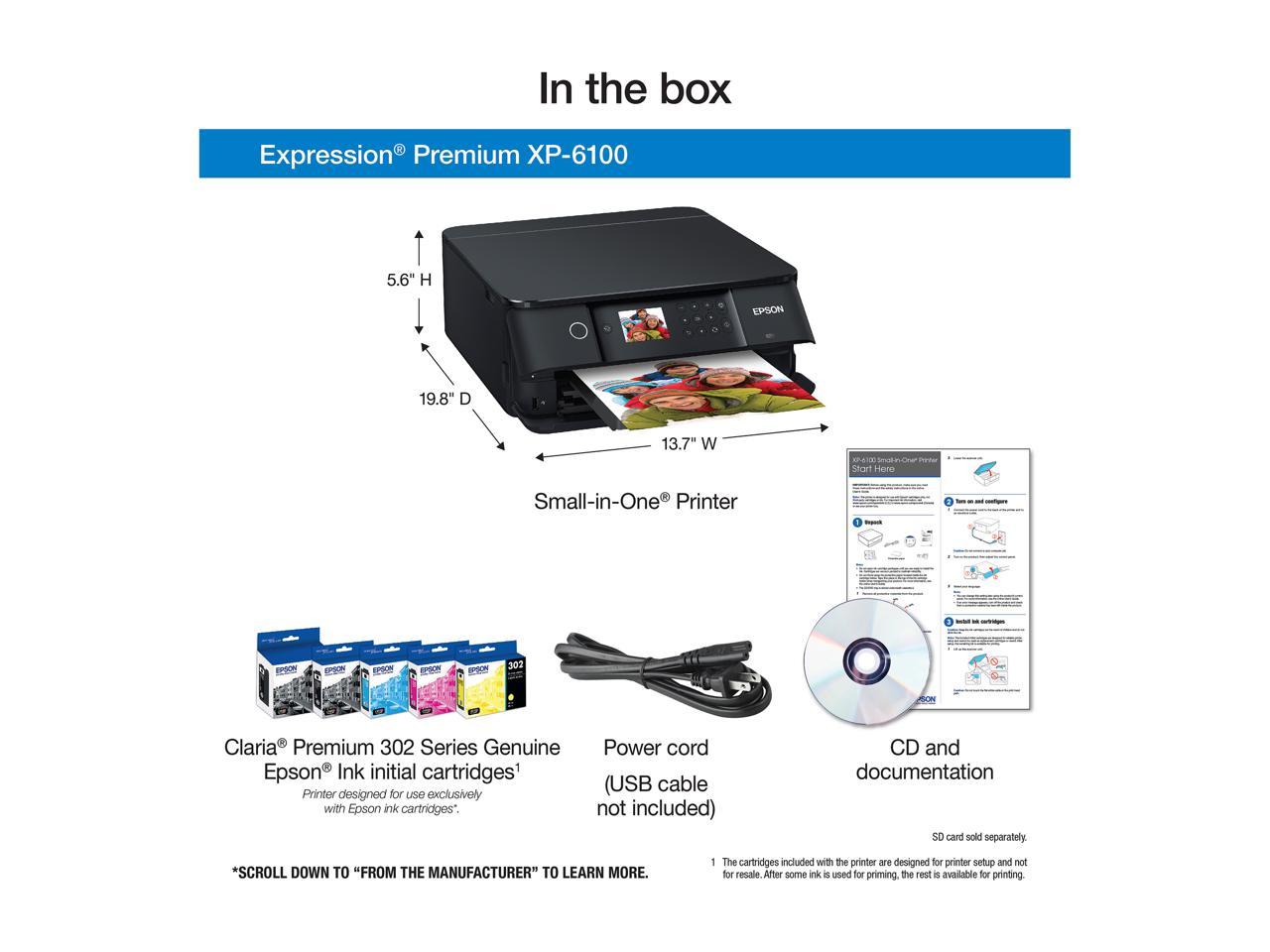 Epson Expression Premium XP-6100 Wireless Color Photo Printer with Scanner and Copier 5