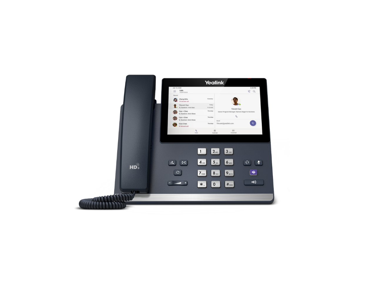 YEALINK MP56 Teams - 1301193, Microsoft Phone, Teams Edition, color touch screen, Optimal HD audio, Noise Proof, Built-in Bluetooth, Wi-Fi, Teams button 1