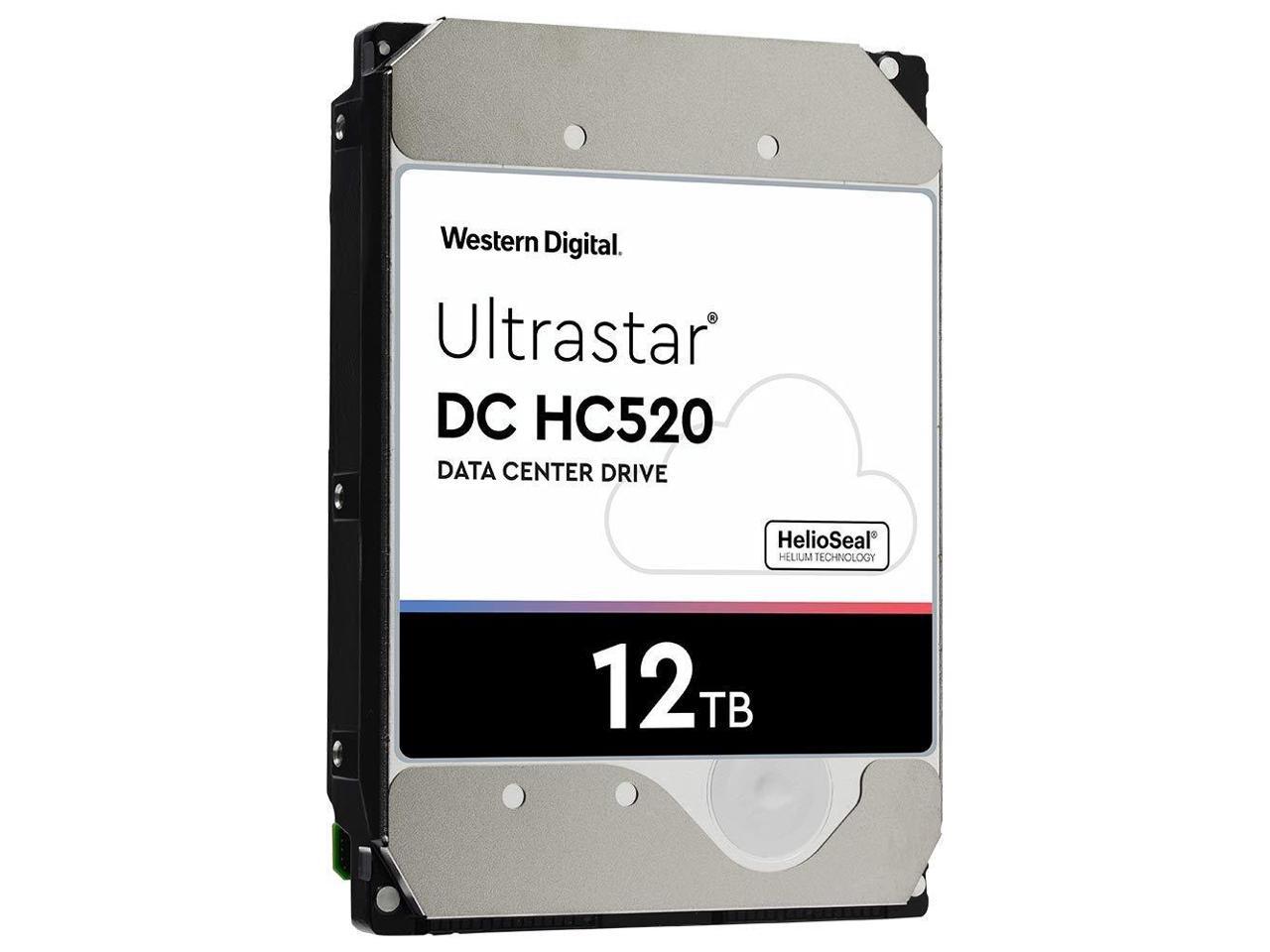 WD Ultrastar DC HC520 12TB Hard Drive 3.5" Internal 256MB SATA 7200 RPM 512E ISE NP3 DC HC520 0F30144 (HUH721212ALE600) 1