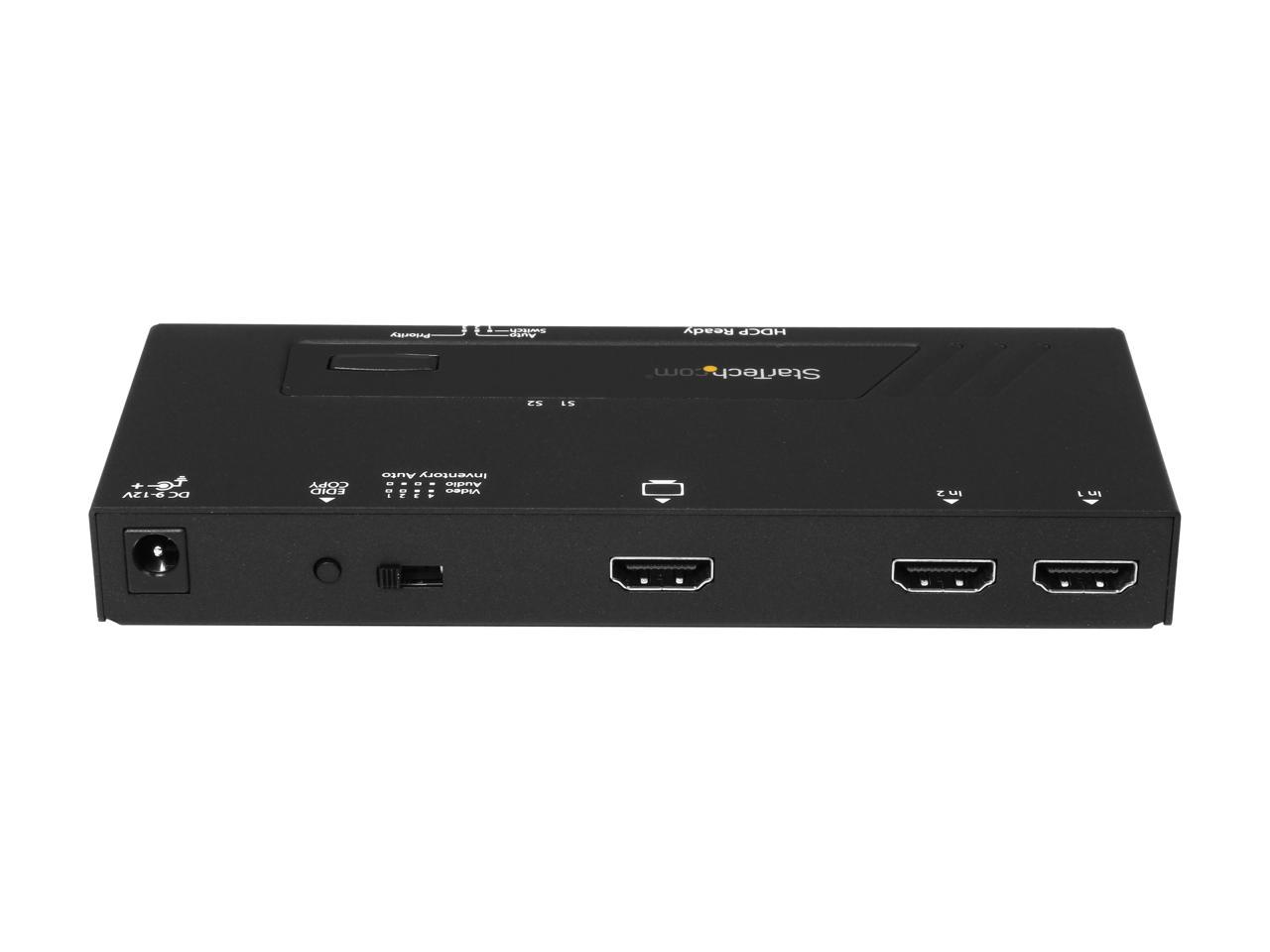 StarTech.com 2 Port HDMI Switch w/ Automatic and Priority Switching - 1080p VS221HDQ 3