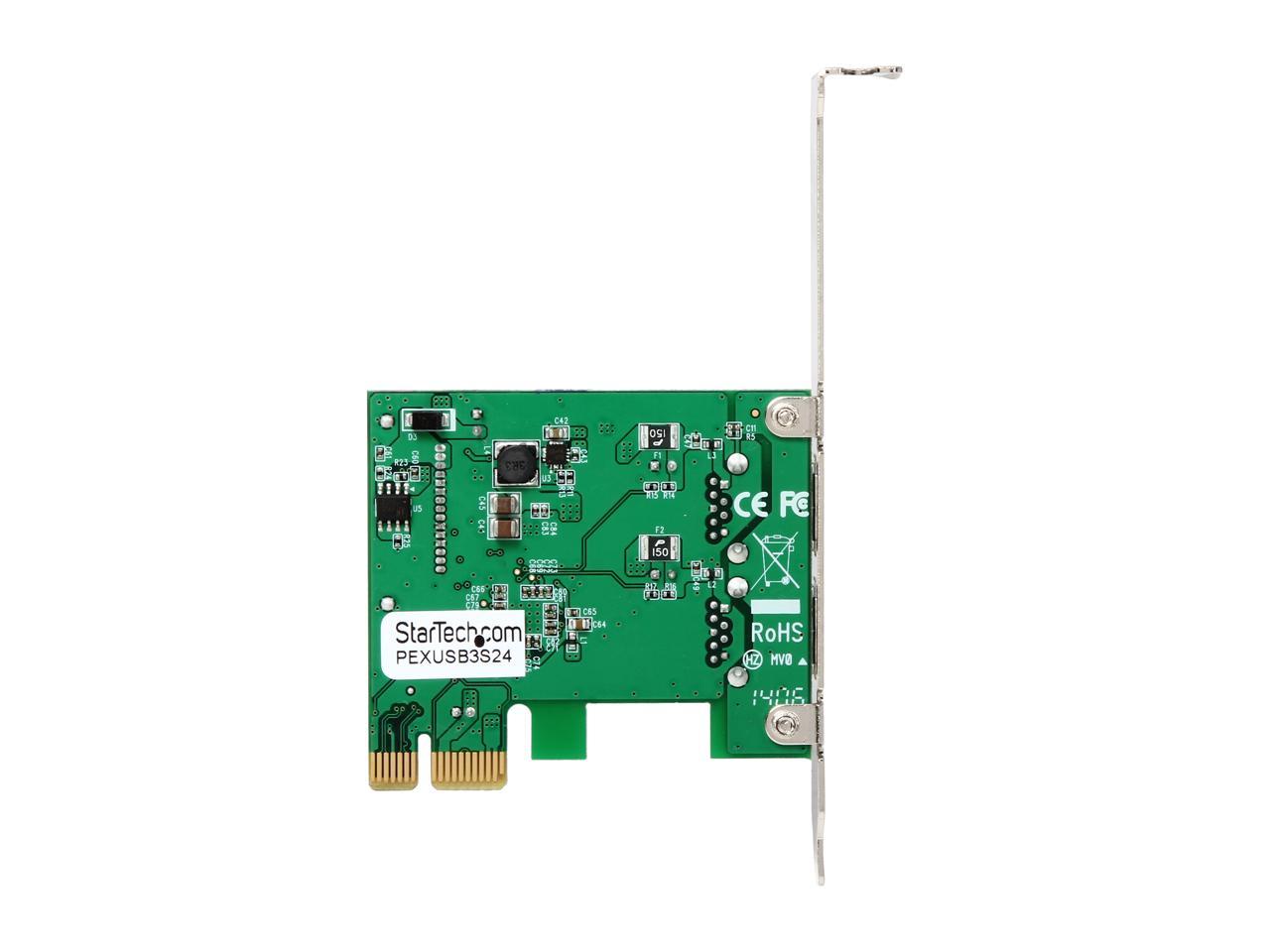 StarTech.com 2 Port PCI Express (PCIe) SuperSpeed USB 3.0 Card Adapter with UASP - SATA Power Model PEXUSB3S24 4