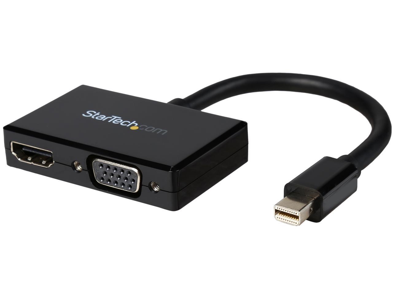 StarTech.com MDP2HDVGA Travel A/V adapter: 2-in-1 Mini DisplayPort to HDMI or VGA converter 1