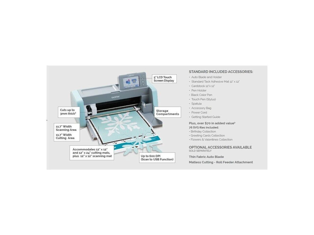 Brother ScanNCut DX Electronic Cutting Machine with Built-in Scanner SDX125E 3