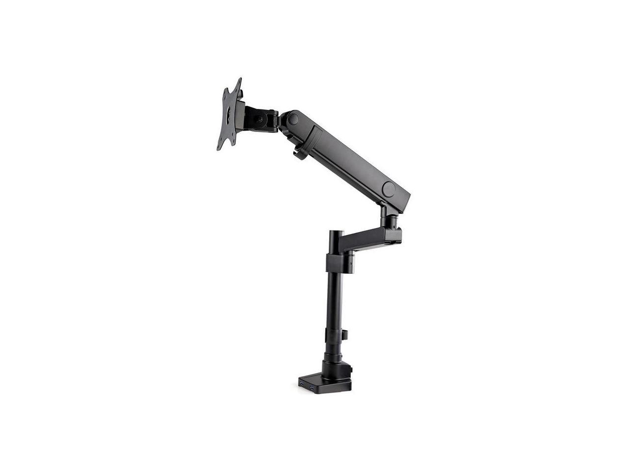 StarTech Desk Mount Single Monitor Arm for up to 34" Display Black ARMPIVOT2USB3 1