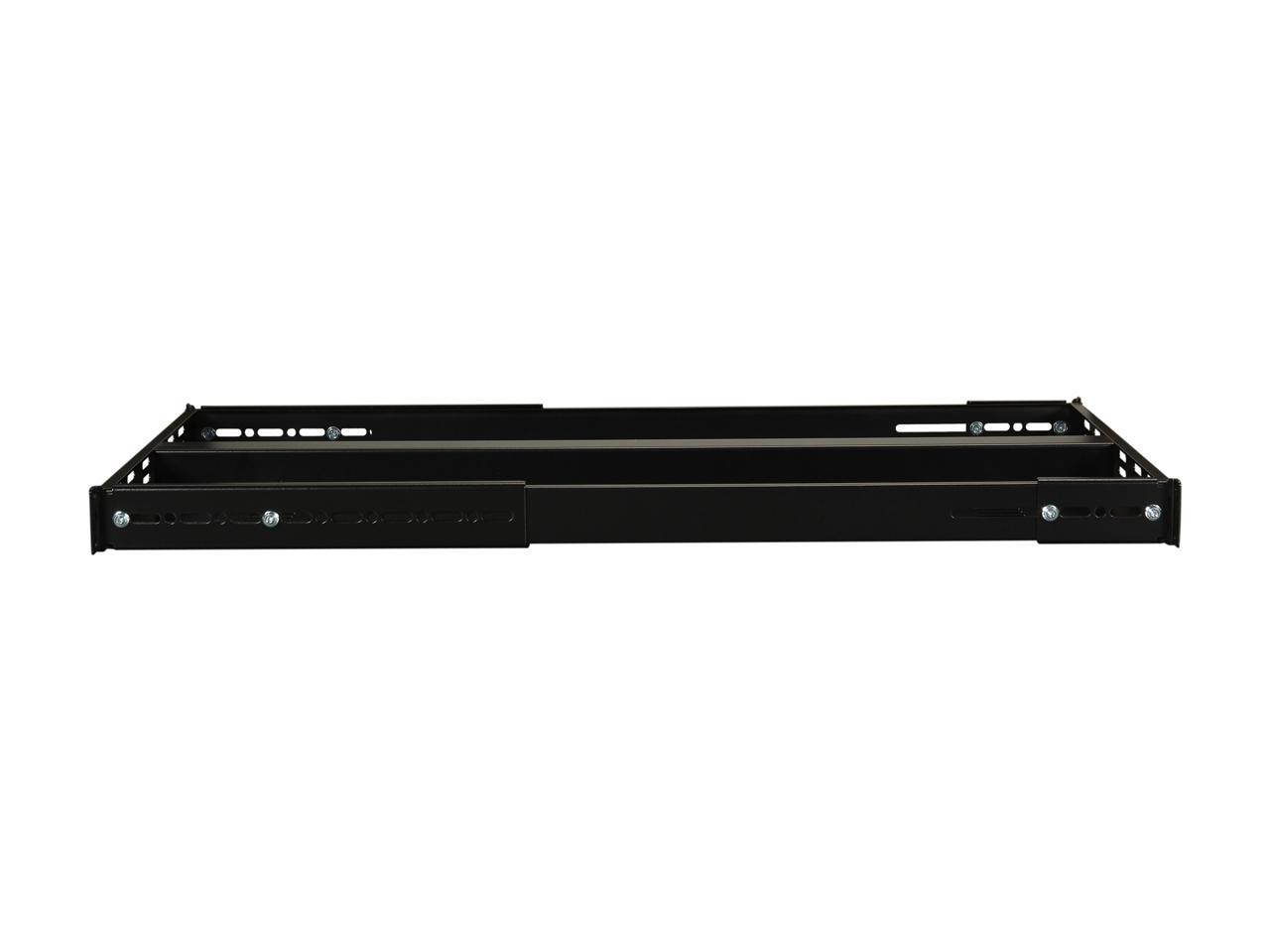 StarTech ADJSHELF 1U Adjustable Mounting Depth Vented Rack Mount Shelf - 175 lbs. / 80kg - Fixed Server Rack Shelf 2