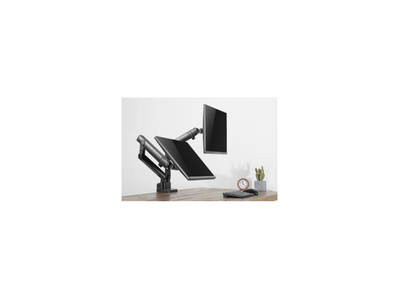 Amer Networks - HYDRA2B - Amer Mounting Arm for Curved Screen Display, Flat Panel Display - Matte Black - 2 Display(s) 4