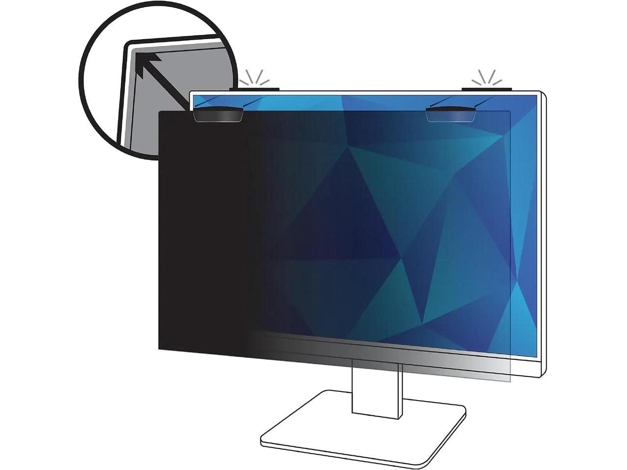 3M Privacy Screen Filter Black - For 23" Widescreen LCD Monitor - 16:9 - Scratch Resistant, Fingerprint Resistant - Anti-glare 4