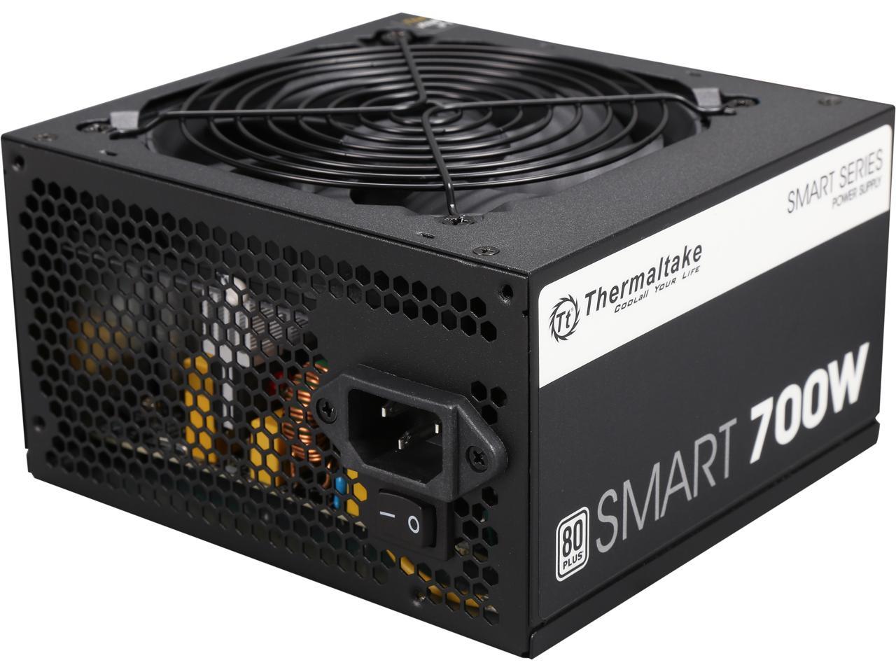 Thermaltake Smart Series 700W SLI / CrossFire Ready Continuous Power ATX12V V2.3 / EPS12V 80 PLUS Certified Active PFC Power Supply Haswell Ready PS-SPD-0700NPCWUS-W 1