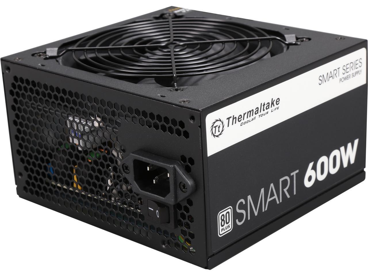 Thermaltake Smart Series 600W SLI / CrossFire Ready Continuous Power ATX12V V2.3 / EPS12V 80 PLUS Certified Active PFC Power Supply Haswell Ready PS-SPD-0600NPCWUS-W 1