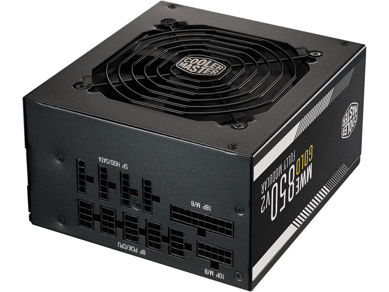 Cooler Master MWE Gold 850 V2 Fully Modular, 850W, 80+ Gold Efficiency, Quiet HDB Fan, 2 EPS Connectors, High Temperature Resilience, 5 Year Warranty 1