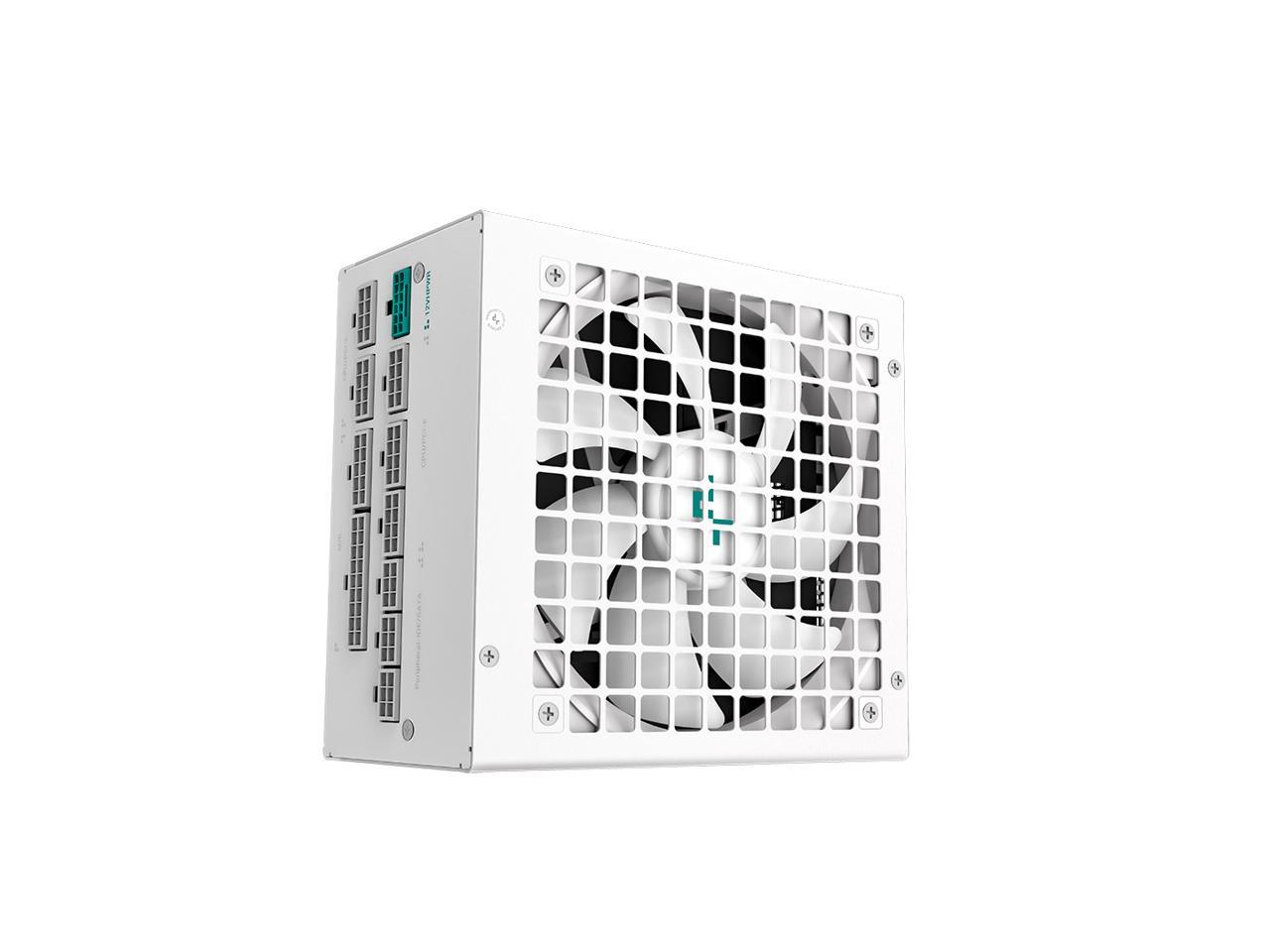 DeepCool PX1200G WH ATX3.0 80 PLUS Gold Fully Modular 1200W Power Supply, 135mm FDB Fan with Silent Fanless Mode, 160mm Compact Size 1