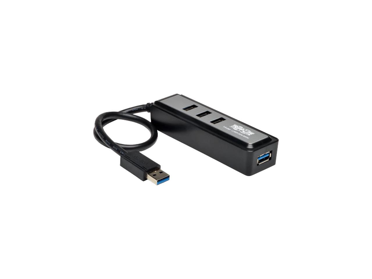 Tripp Lite U360-004-MINI Portable 4-Port USB 3.0 Superspeed Mini Hub w/ Built In Cable 1