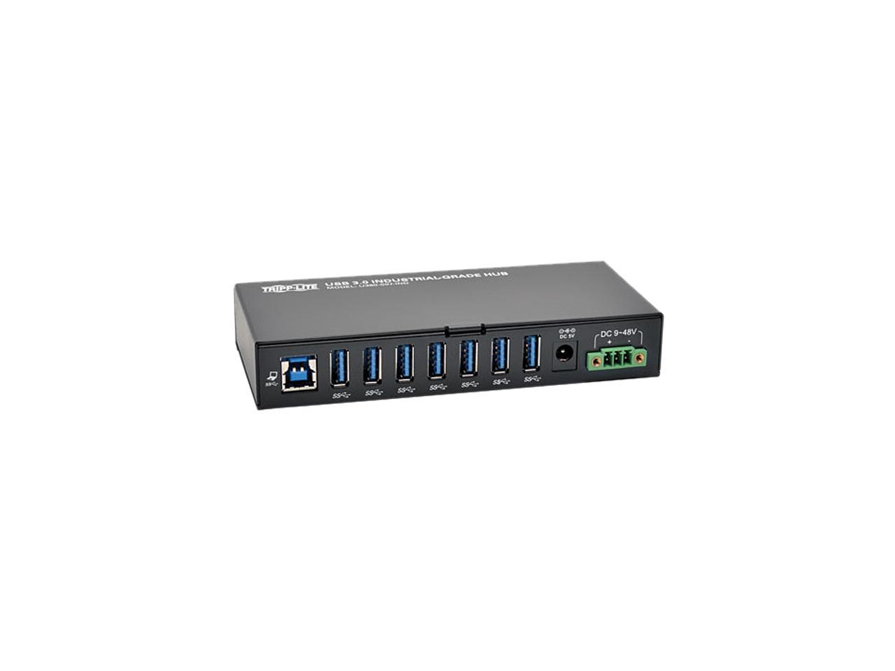 TRIPP.LITE U360-007-IND 7-Port Industrial USB 3.0 SuperSpeed Hub 20KV ESD Immunity Metal 1