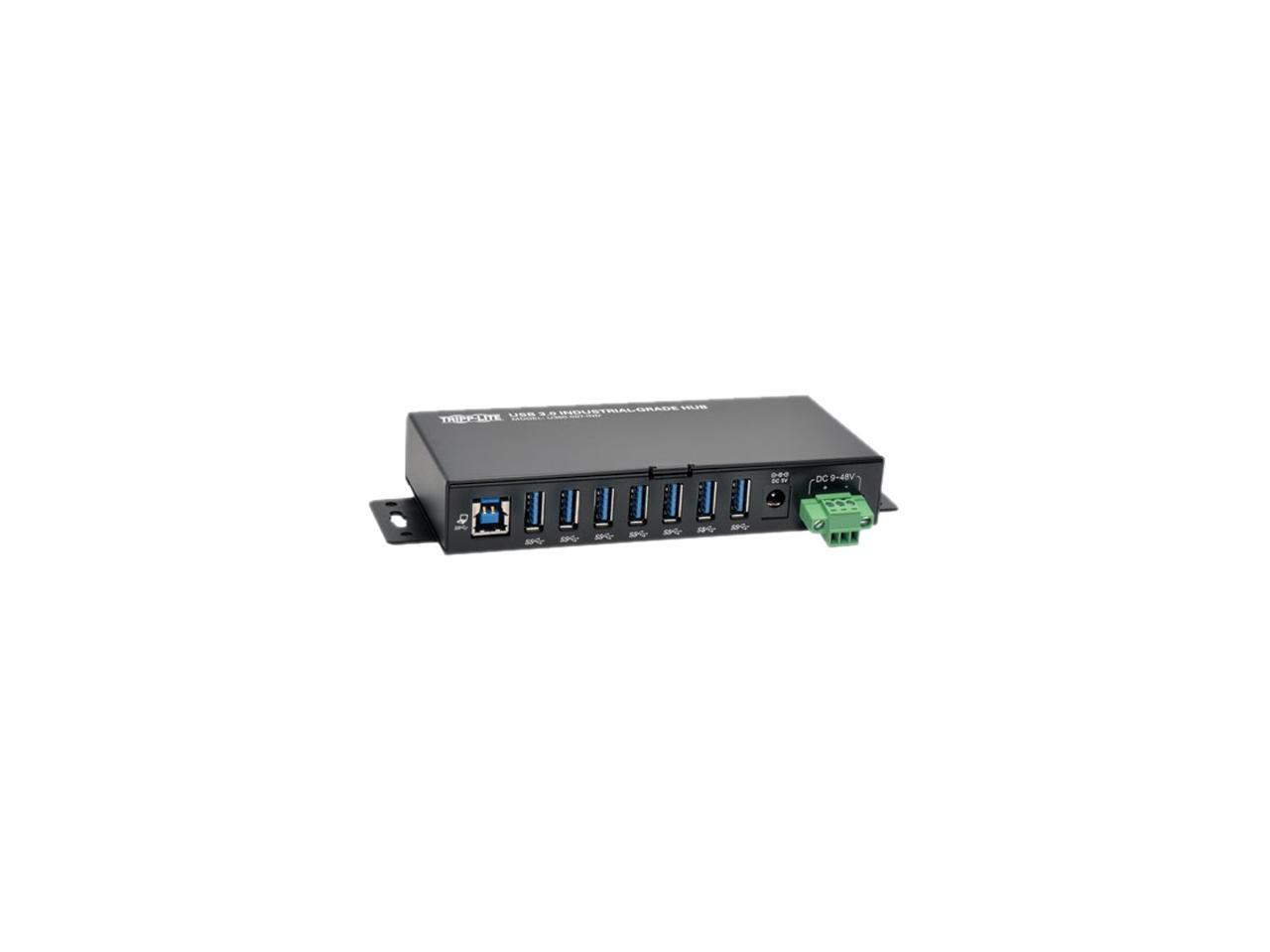 TRIPP.LITE U360-007-IND 7-Port Industrial USB 3.0 SuperSpeed Hub 20KV ESD Immunity Metal 2