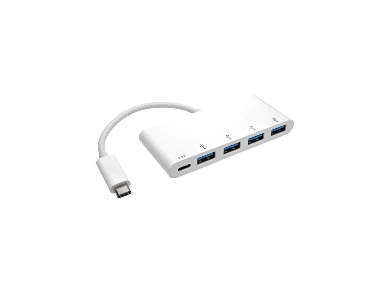 Tripp Lite U460-004-4A-C 4-Port USB 3.1 Gen 1 Portable Hub, USB-C to (x4) USB-A, with USB-C Charging Port 1