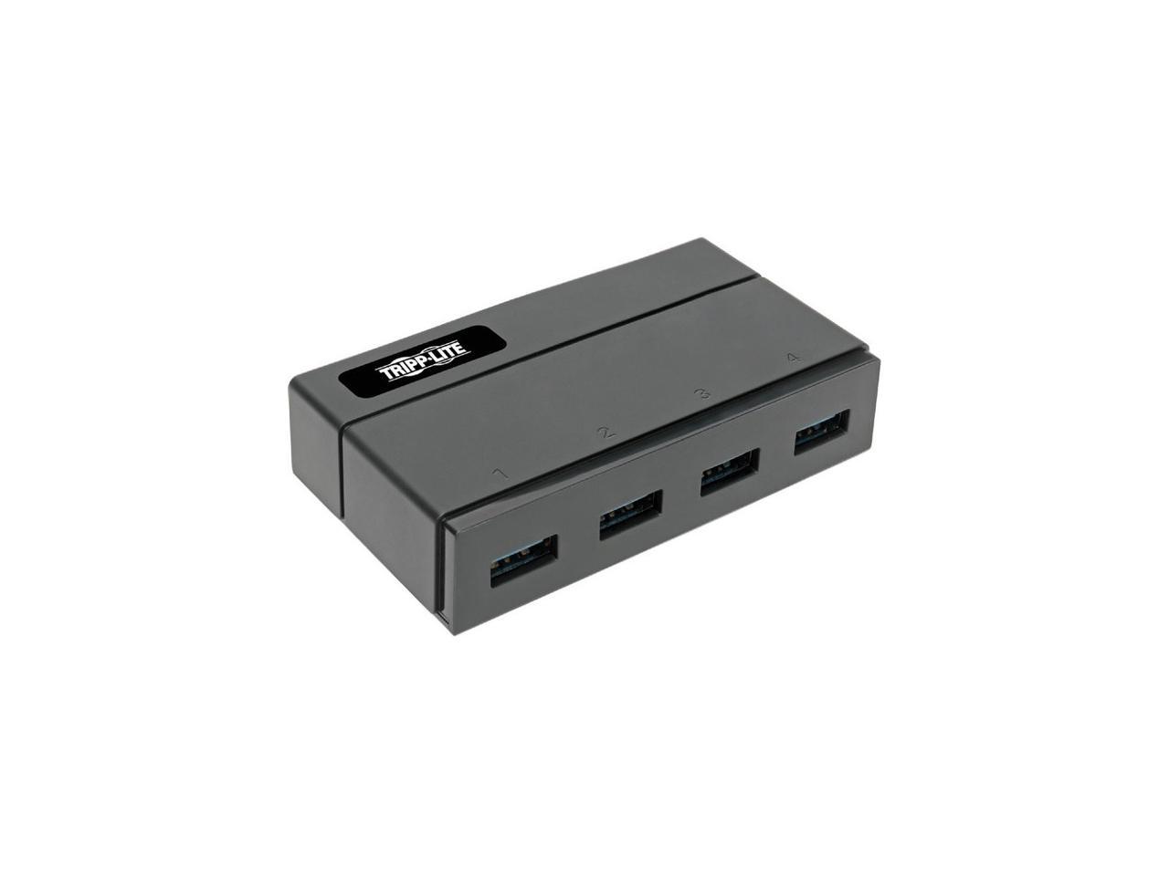 Tripp Lite 4-Port USB 3.0 SuperSpeed Hub for Data and USB Charging - USB-A, BC 1.2, 2.4A 2