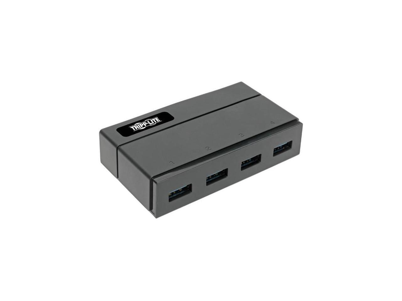 Tripp Lite 4-Port USB 3.0 SuperSpeed Hub for Data and USB Charging - USB-A, BC 1.2, 2.4A 5