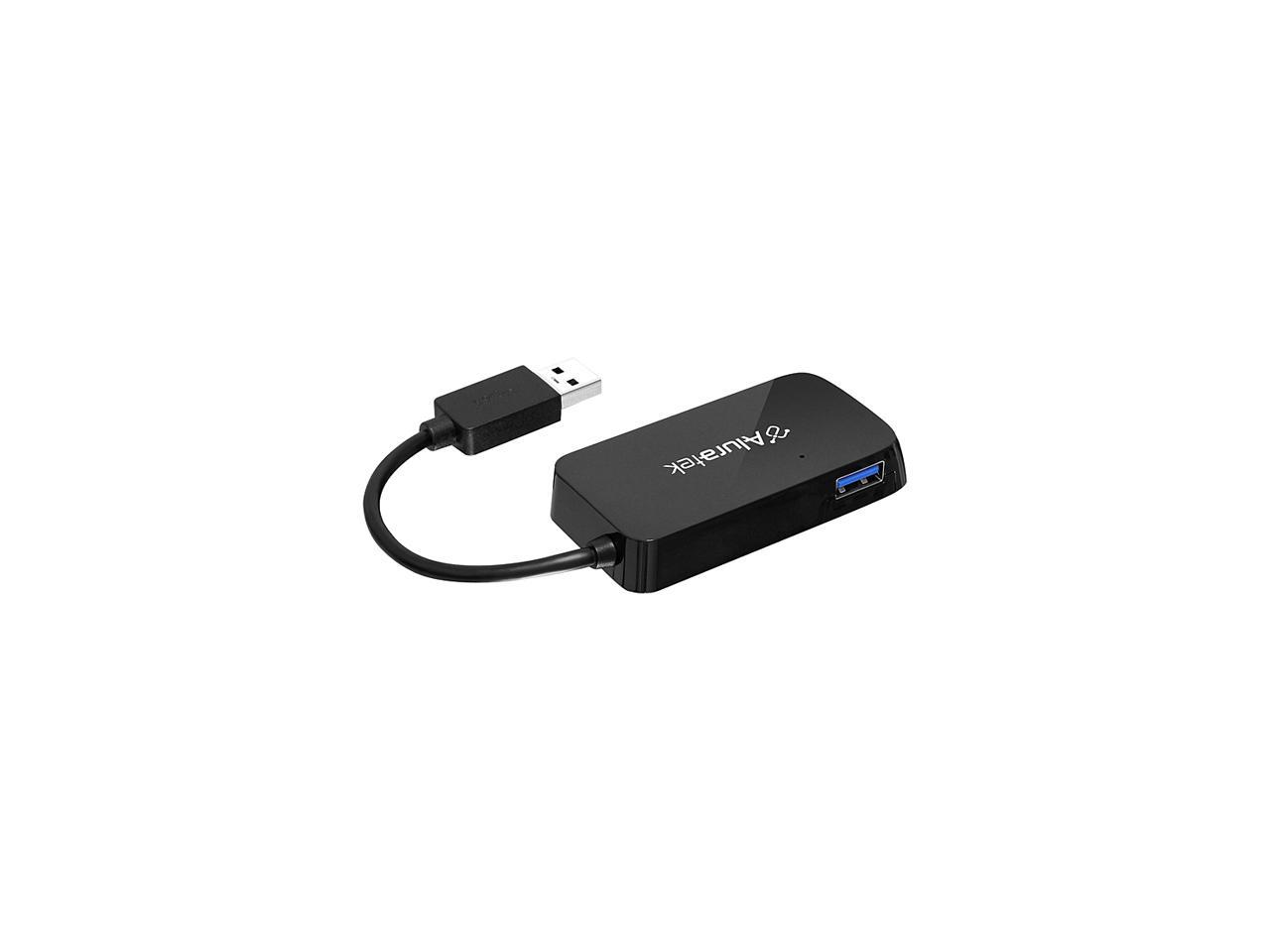 Aluratek AUH2304F 4-Port USB 3.0 SuperSpeed Hub with Attached Cable 2