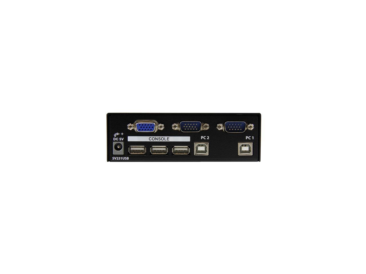 StarTech.com SV231USB 2 Port Professional USB KVM Switch Kit with Cable 3