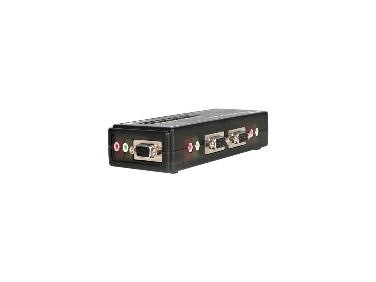 StarTech.com SV411KUSB 4 Port Mini USB KVM Kit with Cables and Audio Switching 4