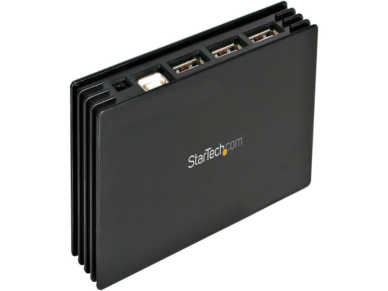 StarTech.com ST7202USB 7 Port Compact Black USB 2.0 Hub - 7-Port USB Hub - Portable USB 2.0 Hub - Includes Optional Power Adapter 1