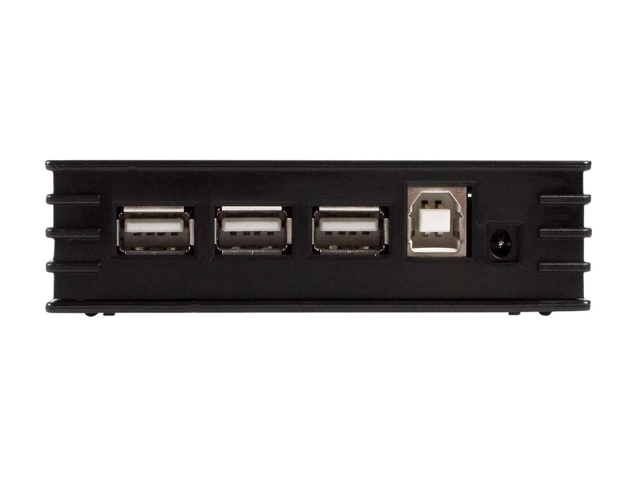 StarTech.com ST7202USB 7 Port Compact Black USB 2.0 Hub - 7-Port USB Hub - Portable USB 2.0 Hub - Includes Optional Power Adapter 2