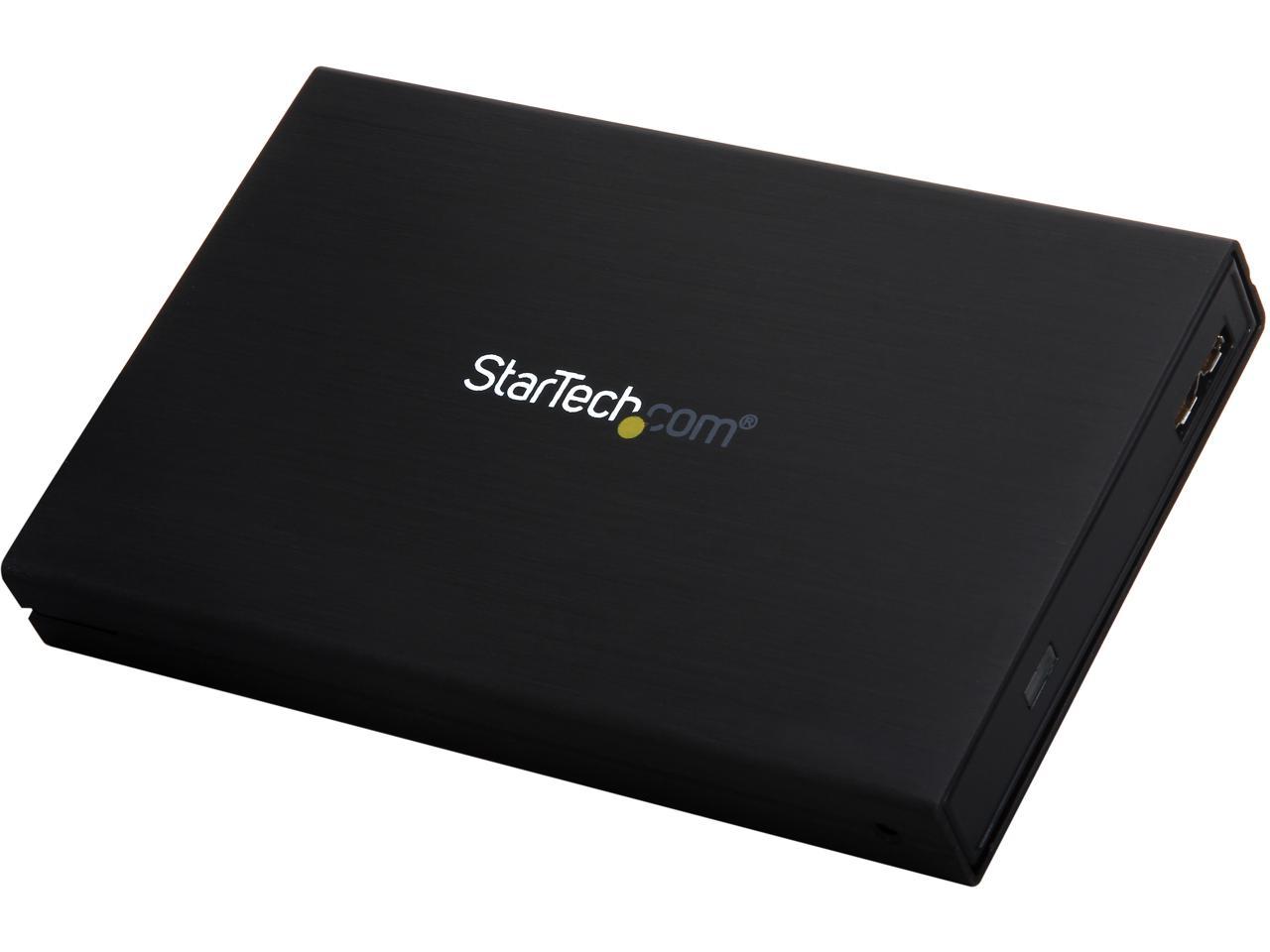 StarTech.com S2510BMU33 Aluminum / Plastic 2.5" Black SATA III External Hard Drive Enclosure with UASP 1