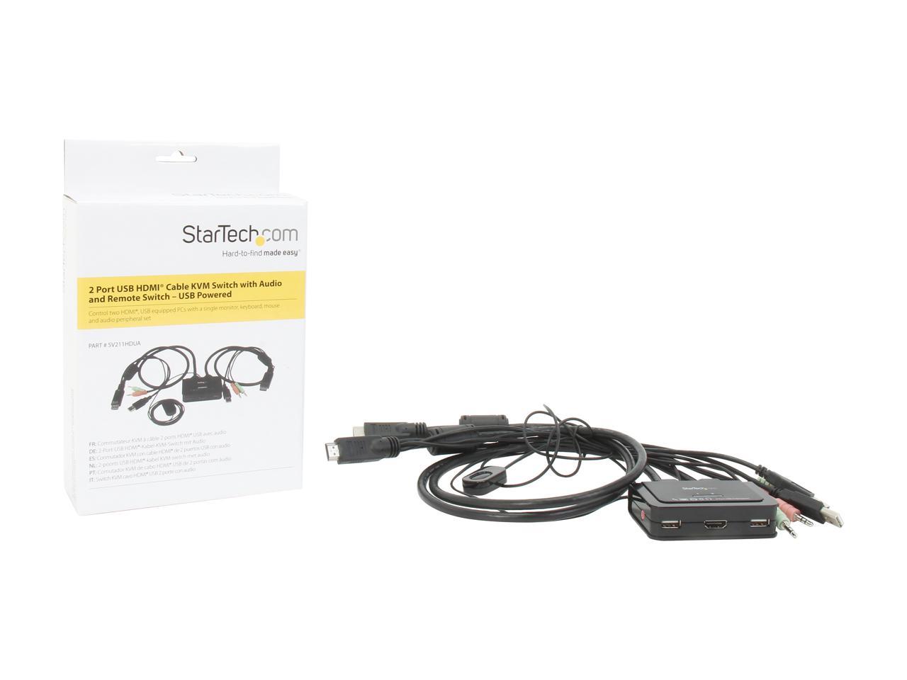 StarTech.com SV211HDUA KVM Switch with Audio and Remote Switch – USB Powered 3