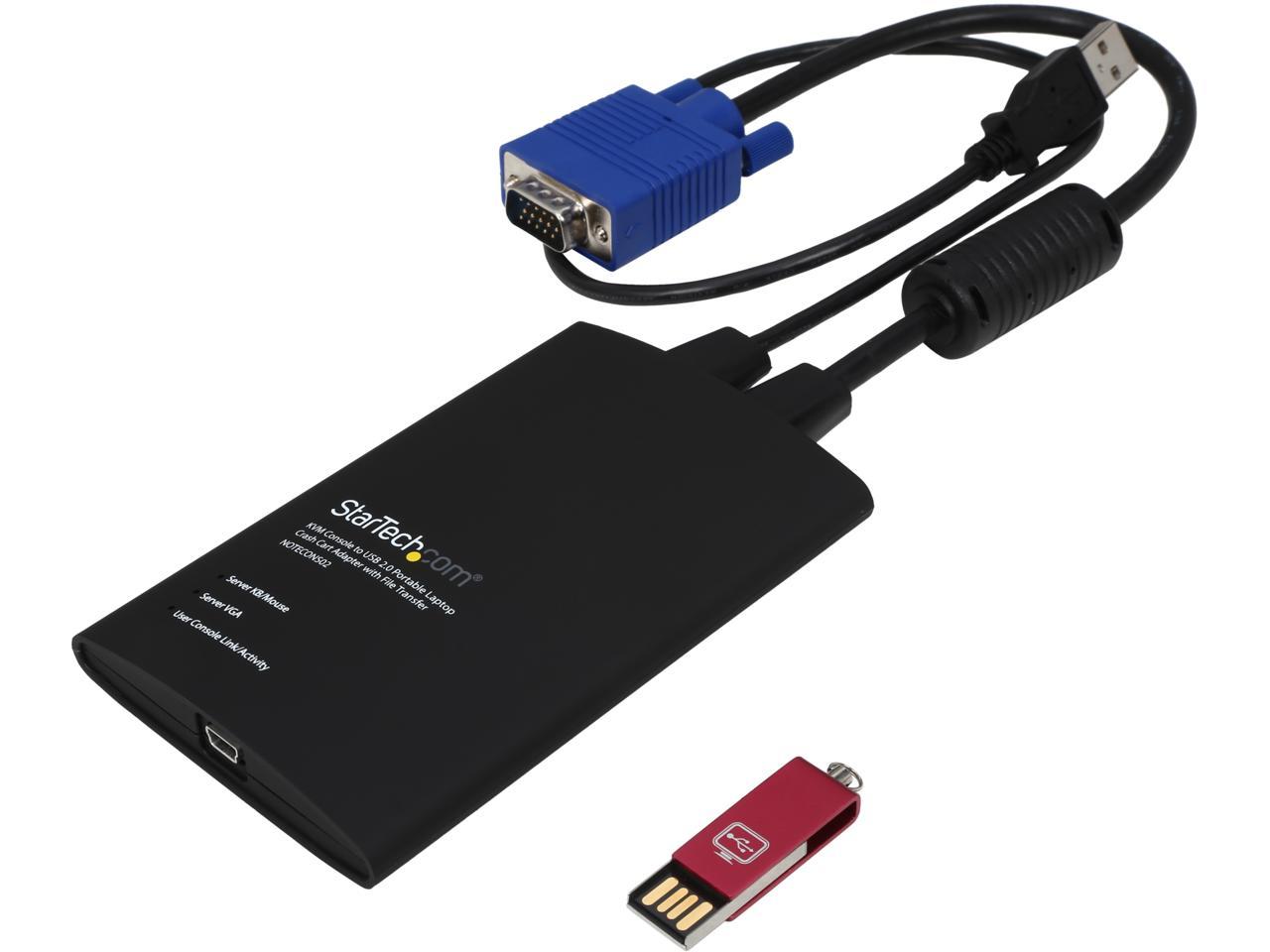 StarTech.com NOTECONS02 onsole to Laptop USB 2.0 Portable Crash Cart Adapter with File Transfer 1