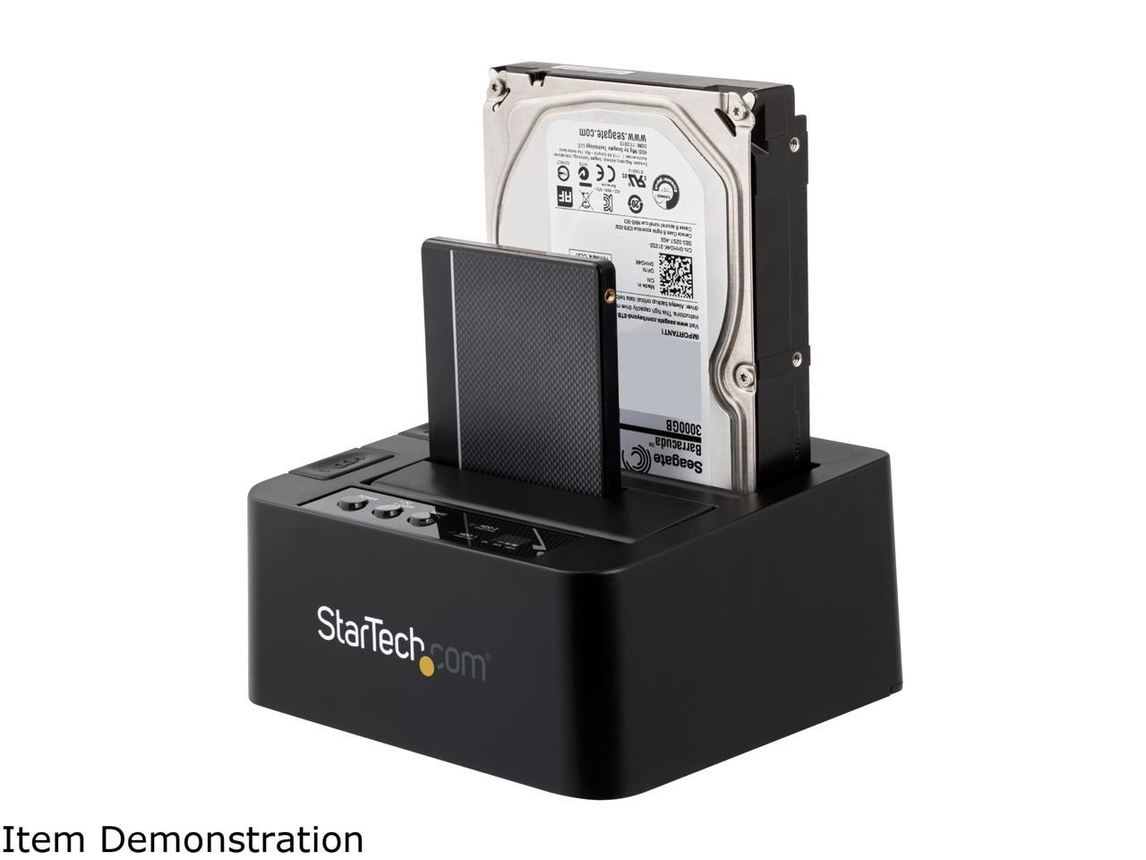 StarTech.com SDOCK2U33RE USB 3.0 / eSATA 2.5/3.5" SATA HDD/SSD Duplicator Dock – Standalone Hard Drive Cloner – SATA 6Gbps for fast-speed duplication 2